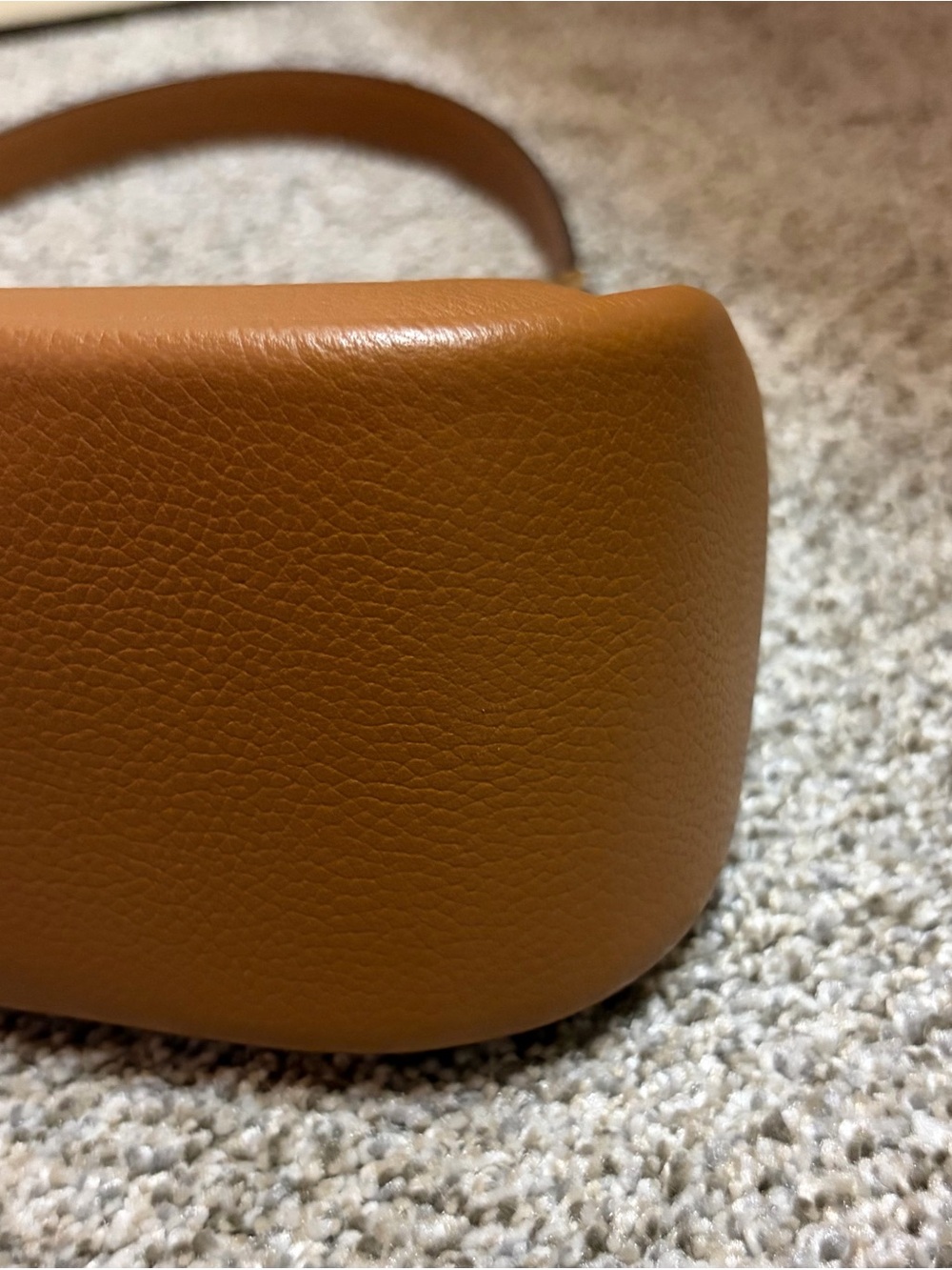 Kate Spade Cognac Pebbled Leather Shoulder Bag with Gold Hardware - Picture 9 of 12